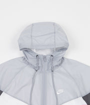 nike windrunner grey and white