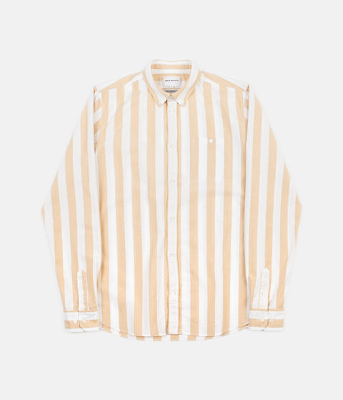 Norse Projects Anton Oxford Shirt - Sunwashed Yellow Wide Stripe ...