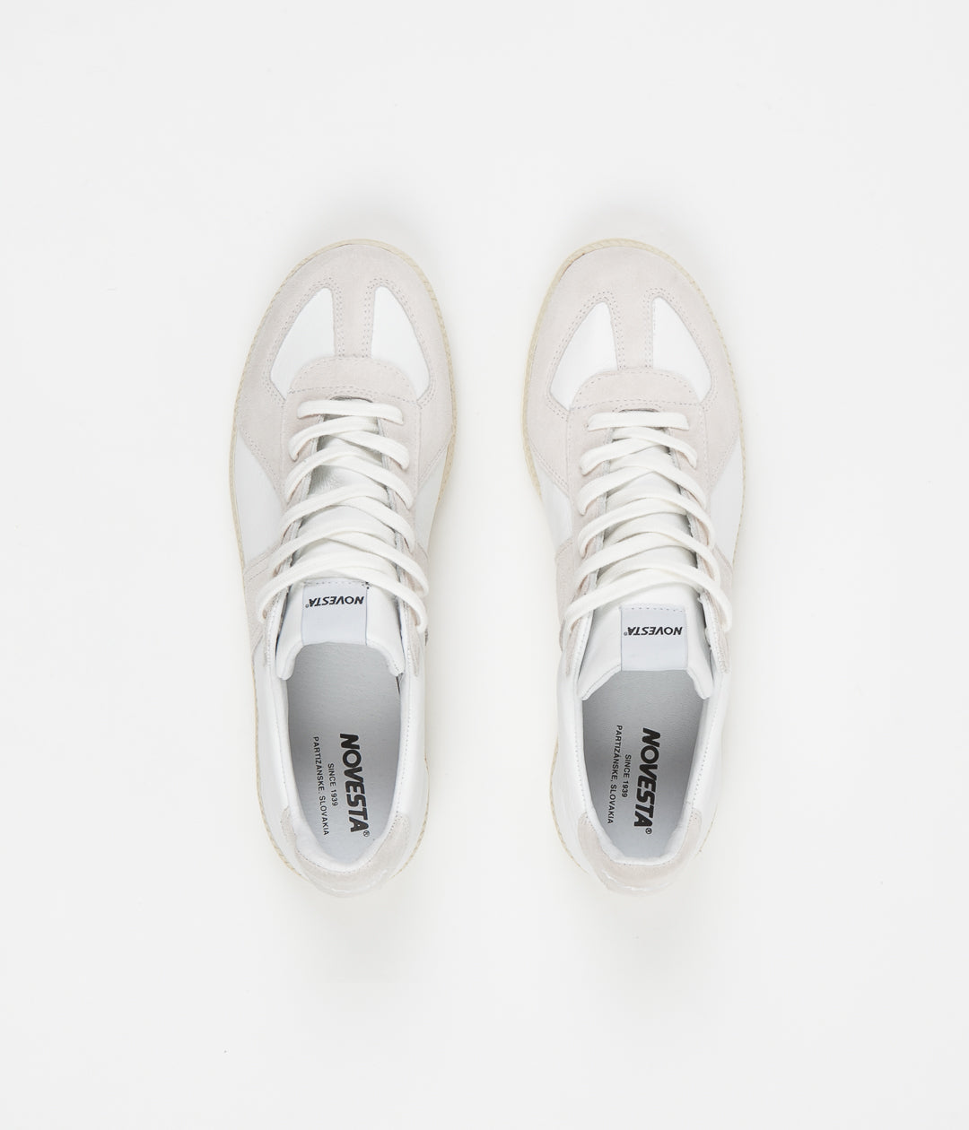 Novesta German Army Trainer Shoes - White / Ecru | Always in Colour