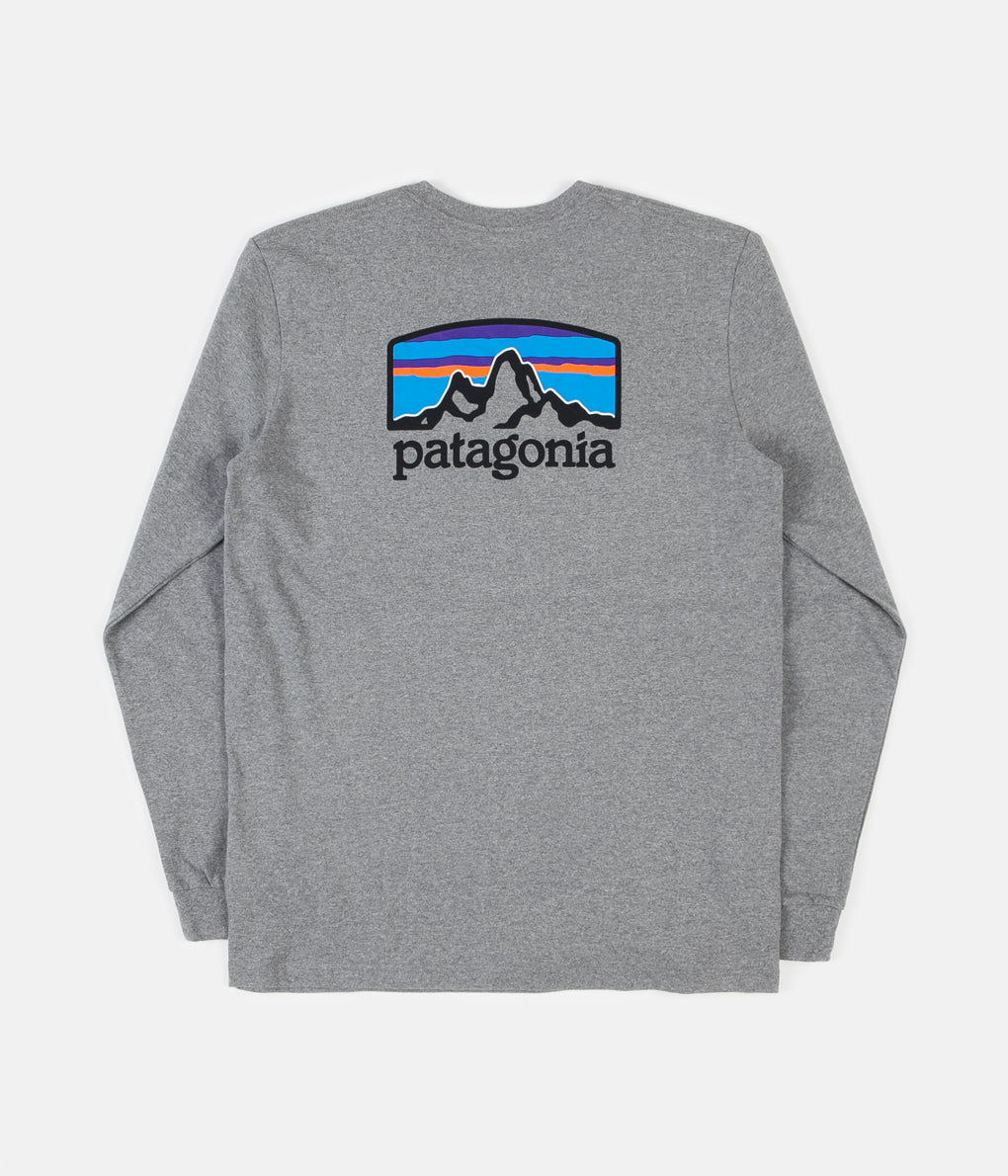 Patagonia Fitz Roy Horizons Responsibili-Tee Long Sleeve T-Shirt - Gra ...