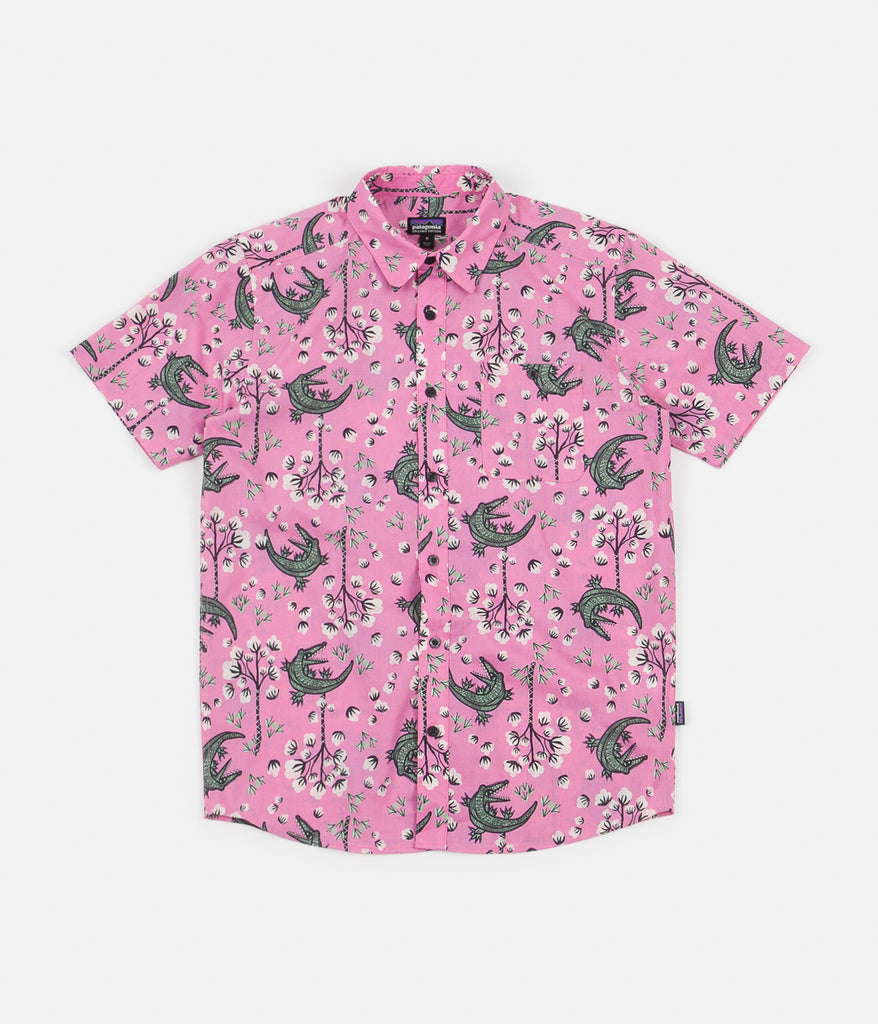 Patagonia Go To Shirt - Cotton Ball Gators: Marble Pink | Always in Colour