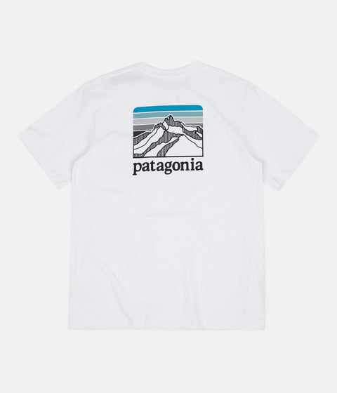 Patagonia Line Logo Ridge Pocket Responsibili-Tee T-Shirt - White ...