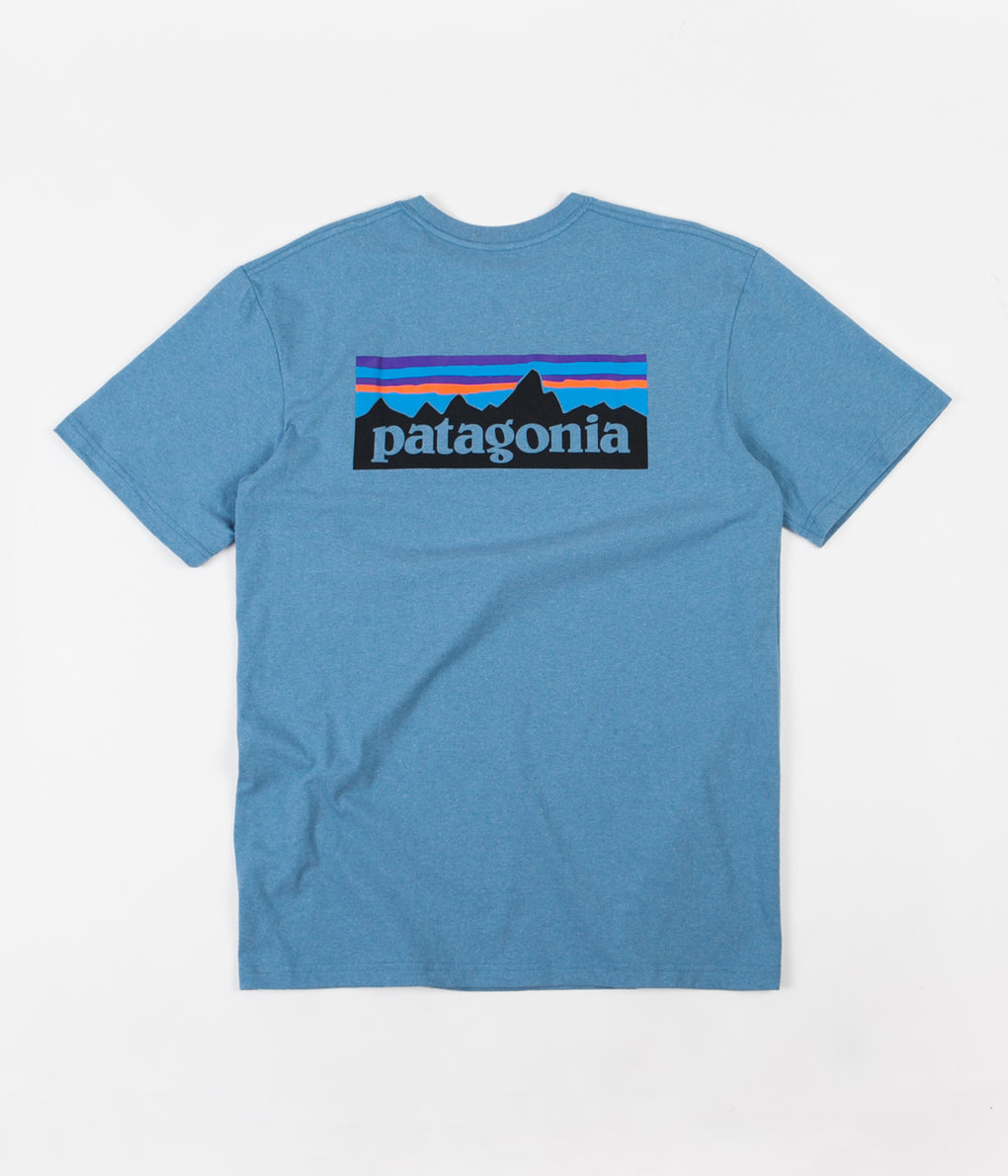 Patagonia P-6 Logo Responsibili-Tee T-Shirt - Mako Blue | Always in Colour