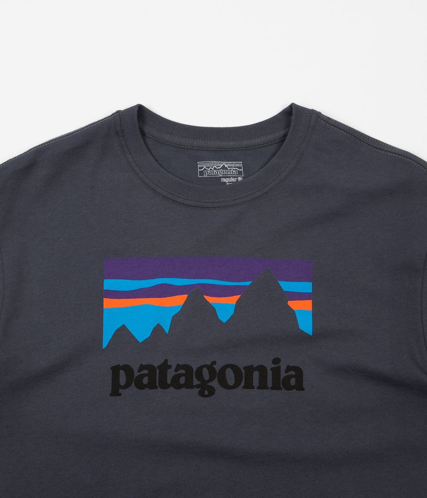Patagonia Shop Sticker T-Shirt - Smolder Blue | Always in Colour