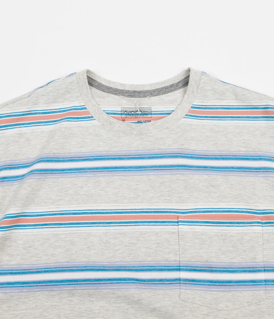 Patagonia Squeaky Clean Pocket T-Shirt - Tarkine Stripe: Tailored Grey ...