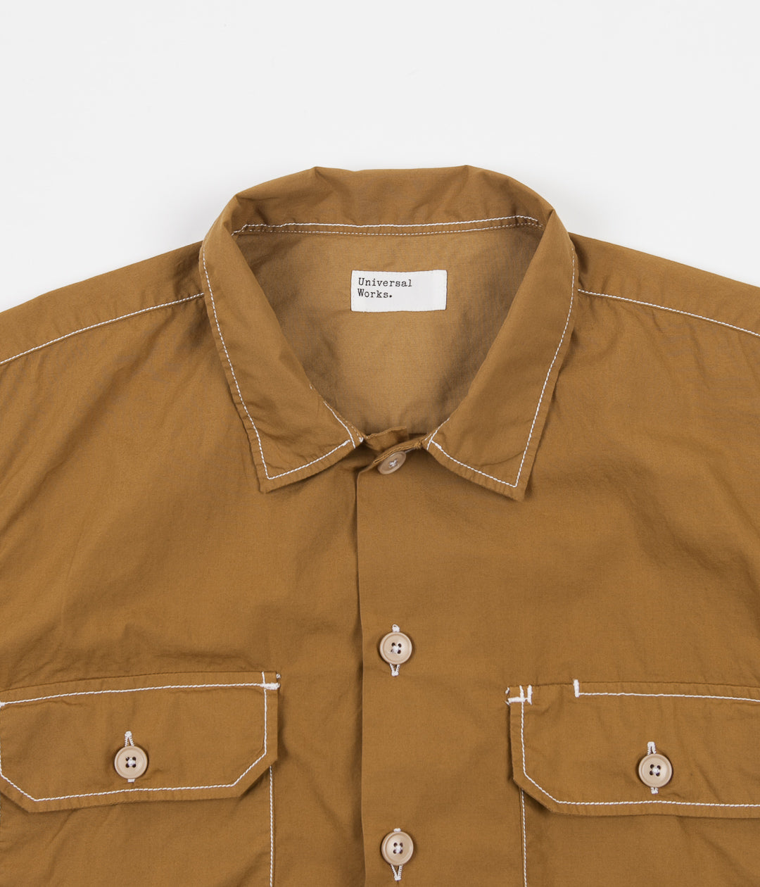 Universal Works Utility Short Sleeve Shirt - Cumin | Always in Colour