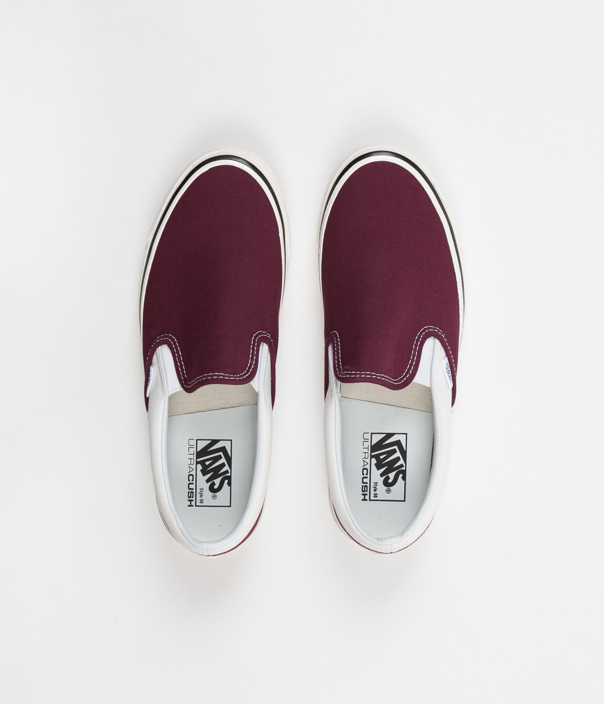 vans slip on maroon