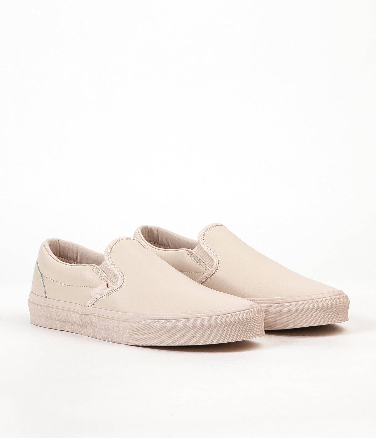 vans leather slip on whispering pink