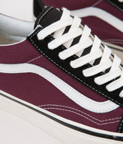 vans old skool black and burgundy