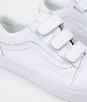 vans strap shoes white