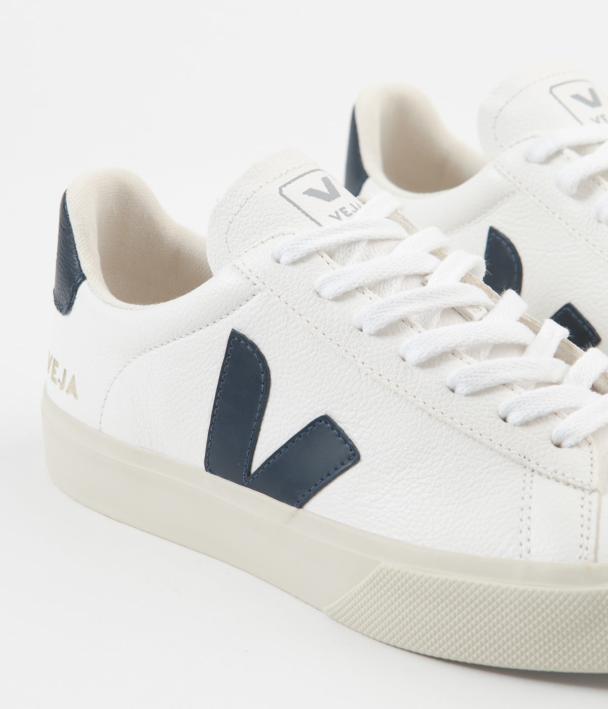 Veja Campo ChromeFree Leather Shoes - White / Nautico | Always in Colour