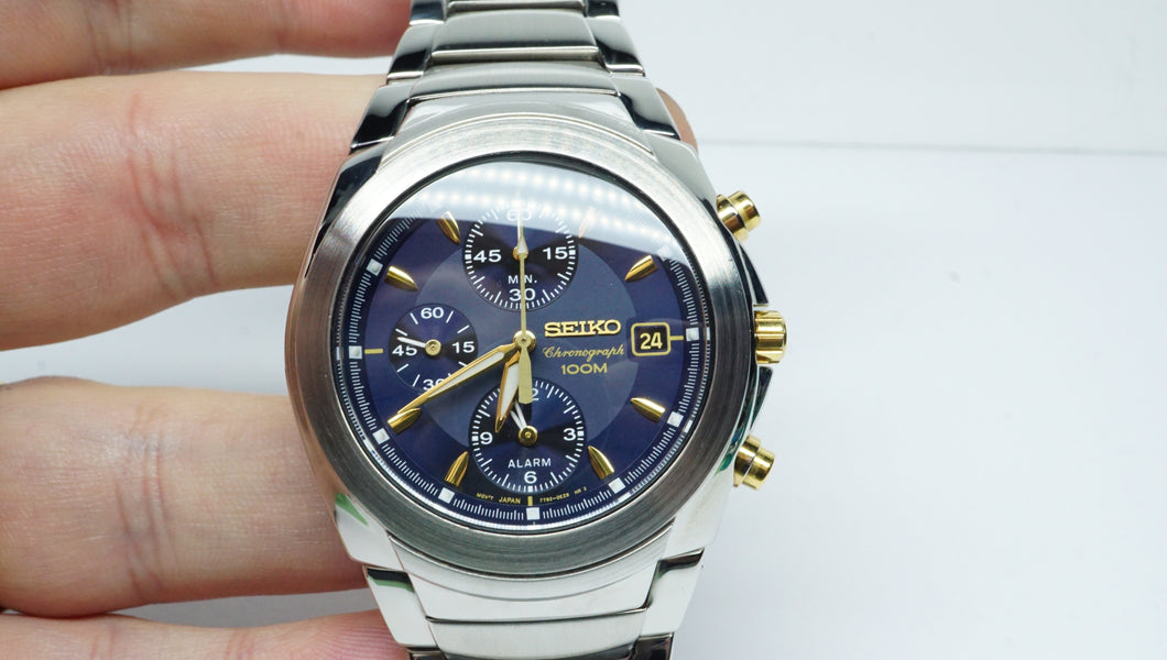 Seiko Quartz Chronograph - 7T62-0EE0 - Stainless Steel - 2008 Model –  Welwyn Watch Parts