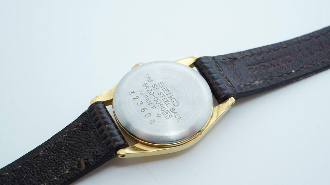 Seiko Ladies Quartz Vintage Gold Plated Watch - 5420-0090 – Welwyn Watch  Parts
