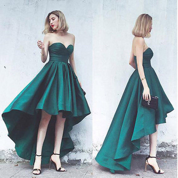 green graduation dress