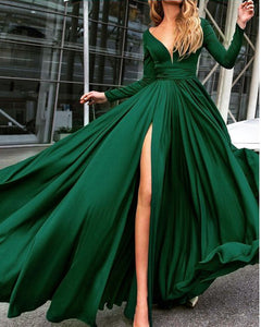 silk long gown