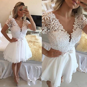 white graduation dress