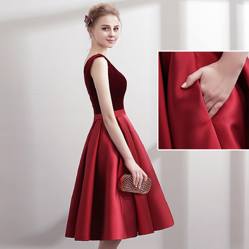 maroon cocktail dress for wedding