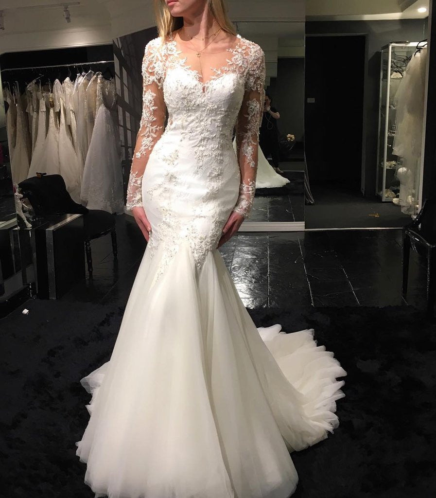 sexy-see-through-long-sleeves-v-neck-mermaid-fishtail-wedding-dresses-siaoryne