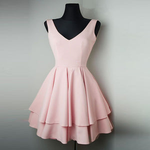 light pink short dress casual