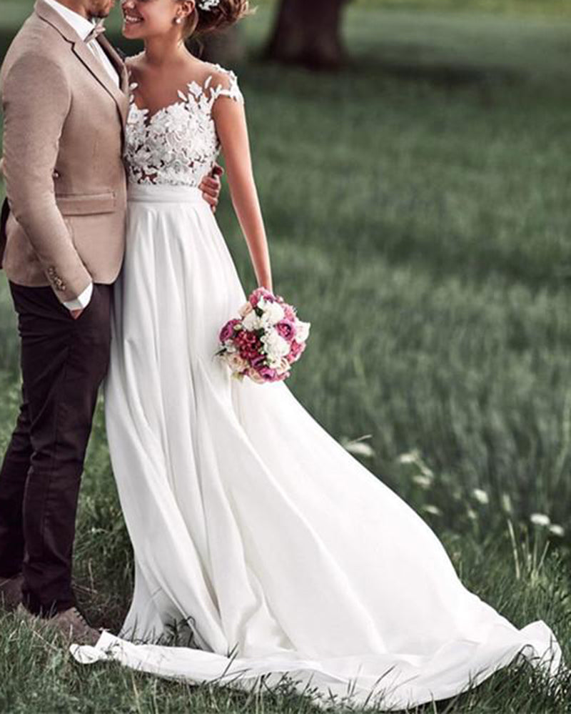 country lace wedding dress