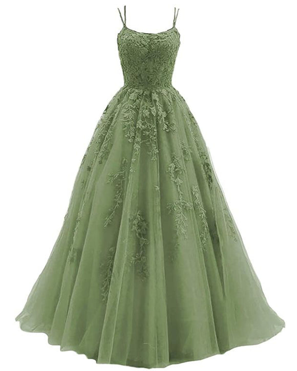 Beautiful Sweet 16 Gown Sage Green Tulle And Lace Prom Dresses Pl10824 Siaoryne