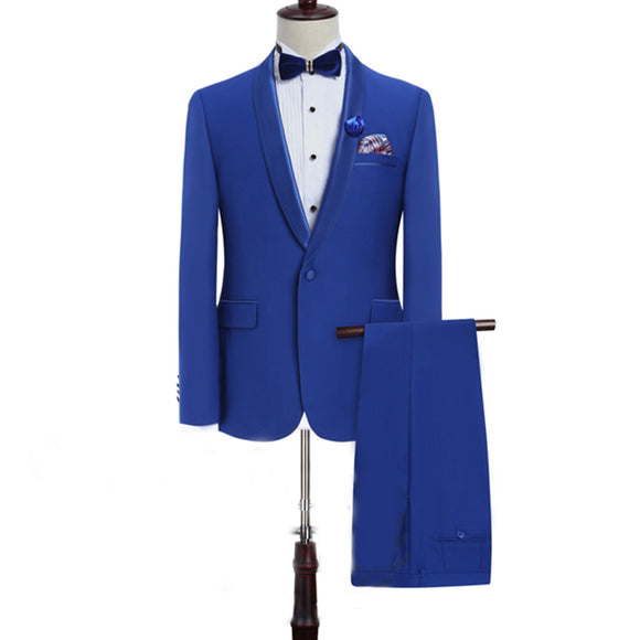 LP5511 Blue Groomsmen Notch Lapel Groom Tuxedos Green One Buttons Men ...