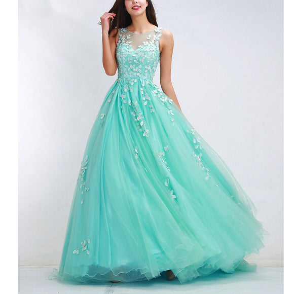 aqua long dress