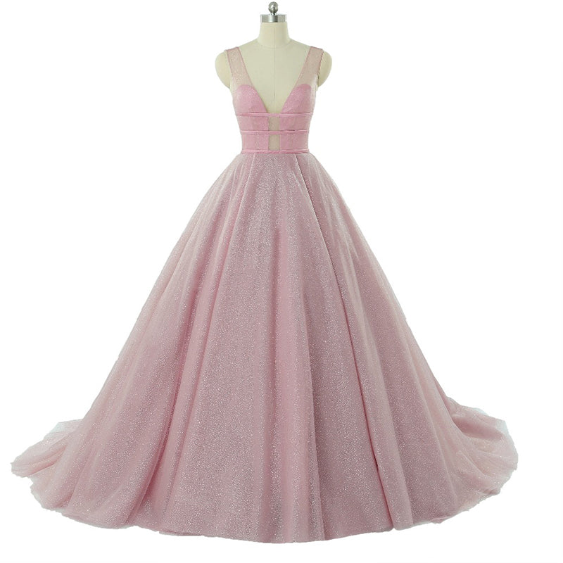 Pink Amazing Glitter Ball Gown Prom Gown,Evening Formal Dresses women ...
