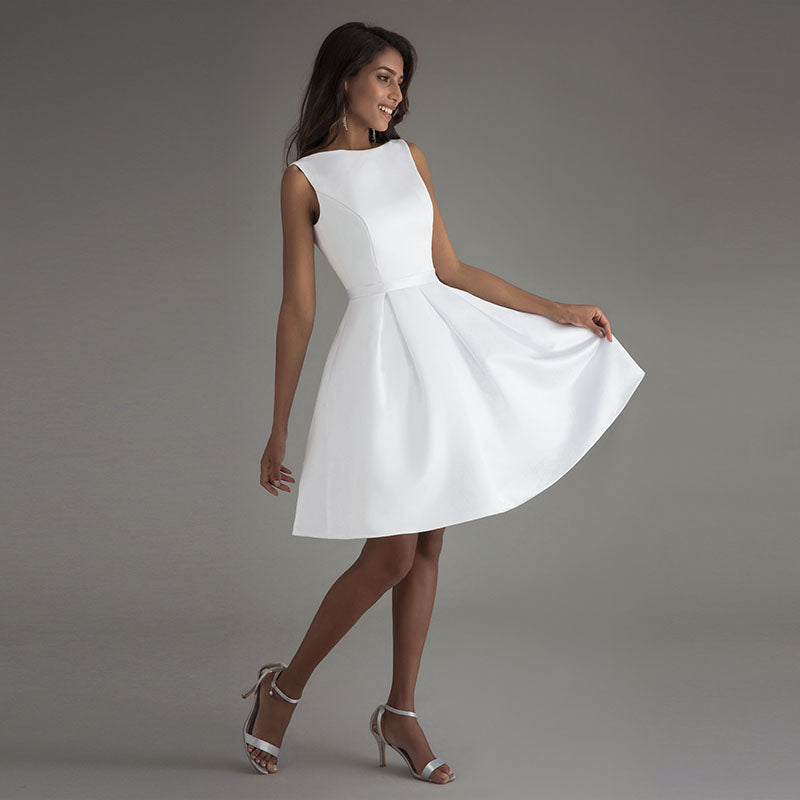 boat-neck-short-summer-beach-wedding-dress-a-line-satin-white-bridal-g-siaoryne