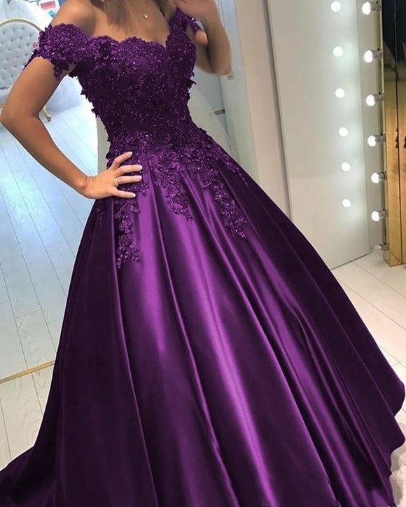 purple-ball-gown-wedding-dress-off-the-shoulder-lace-quinceanera-debut-siaoryne