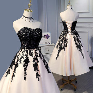 black and champagne wedding dress