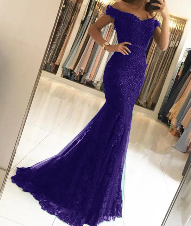 womens purple formal dresses