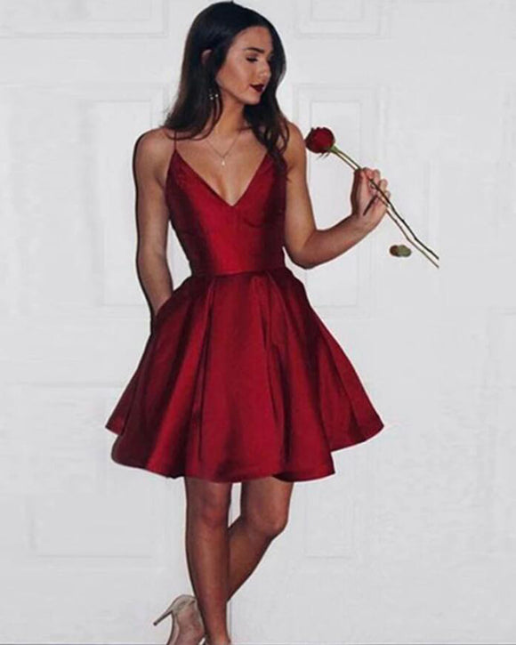 grad dresses red