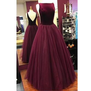 maroon tulle dress