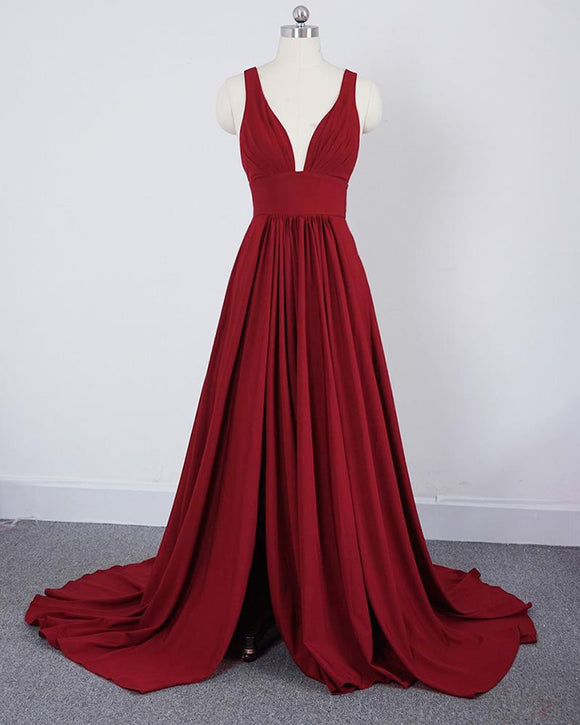 deep red wine bridesmaid dresses