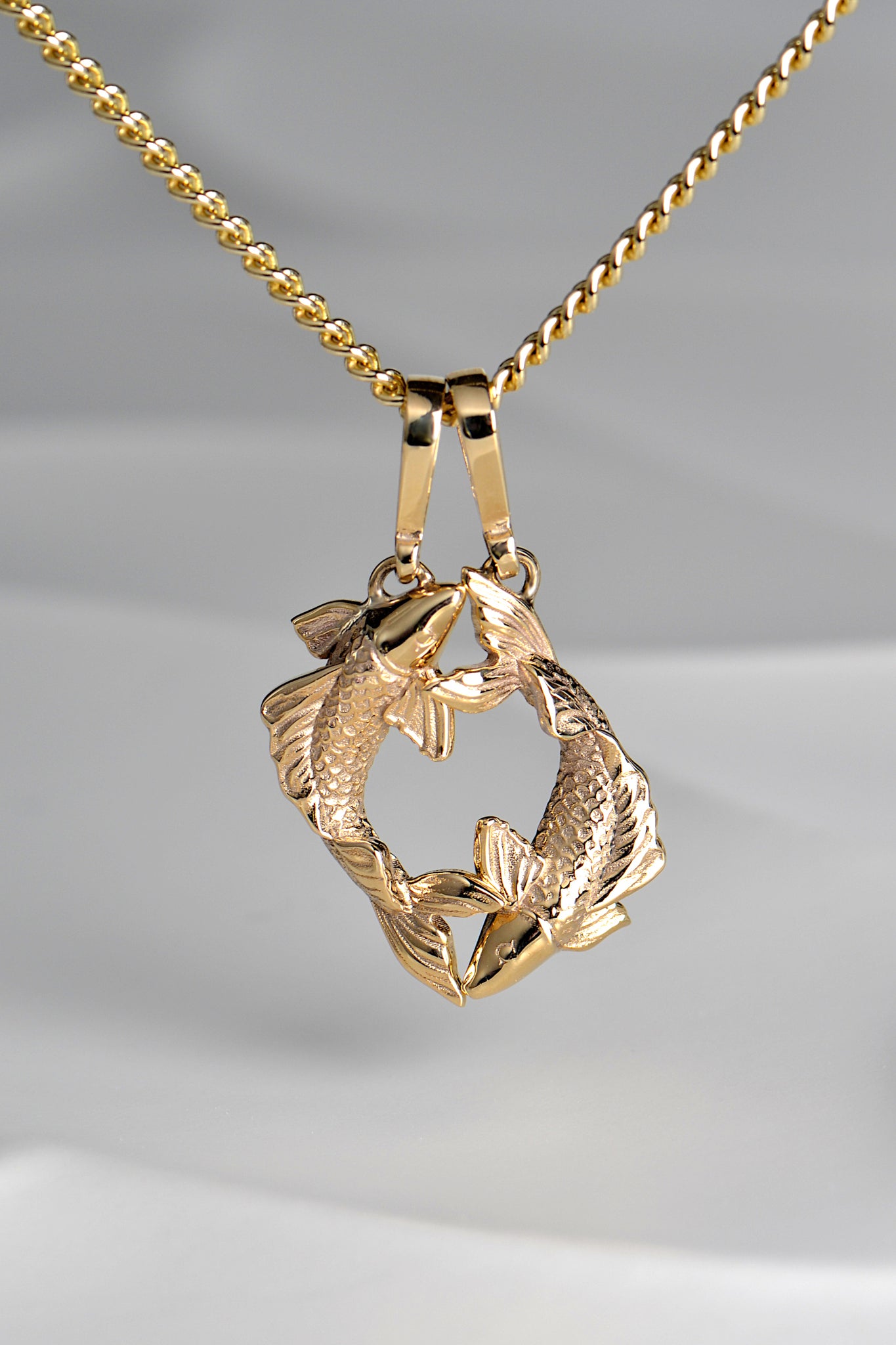 koi carp gold necklace