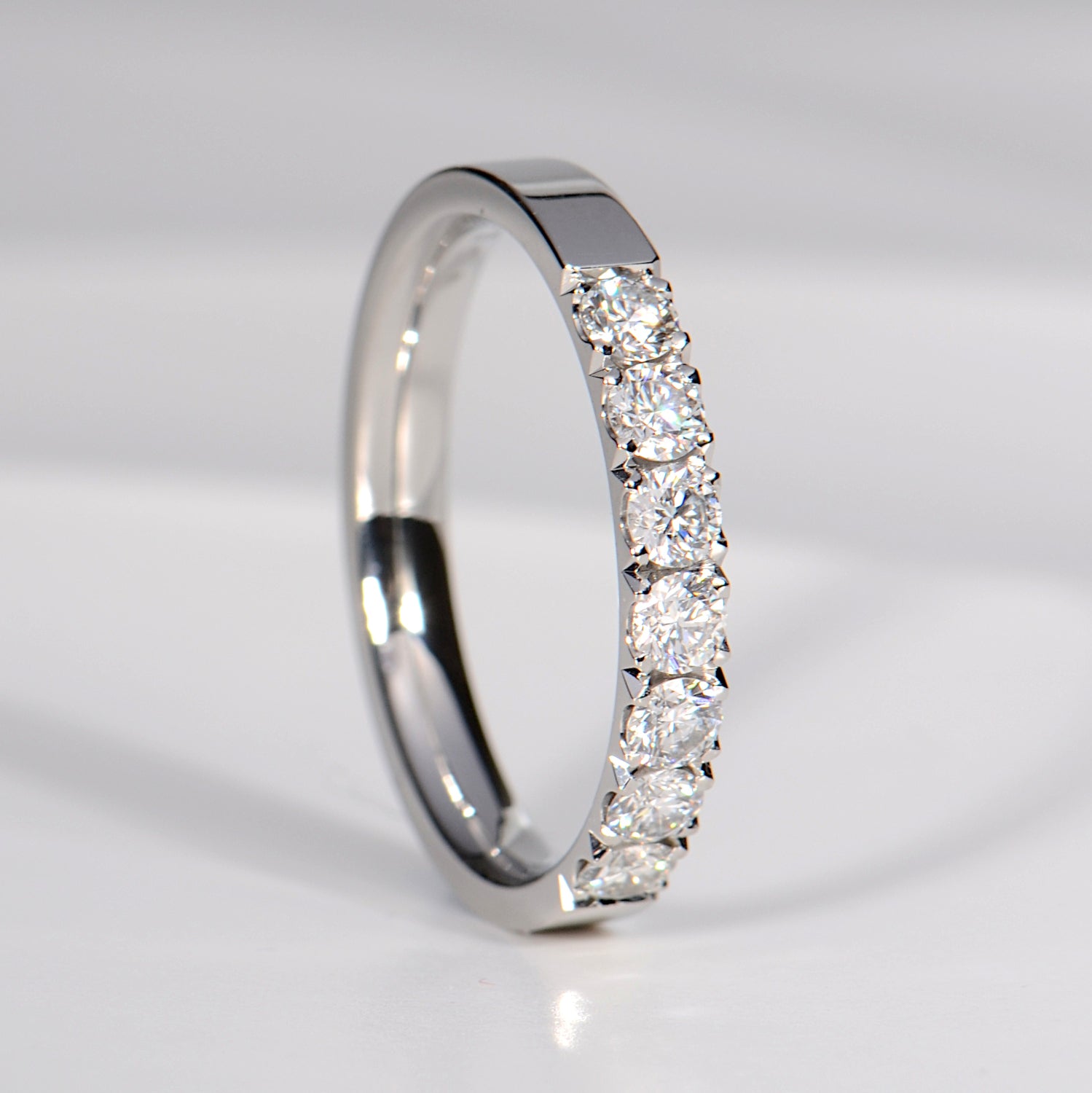 diamond set platinum eternity ring