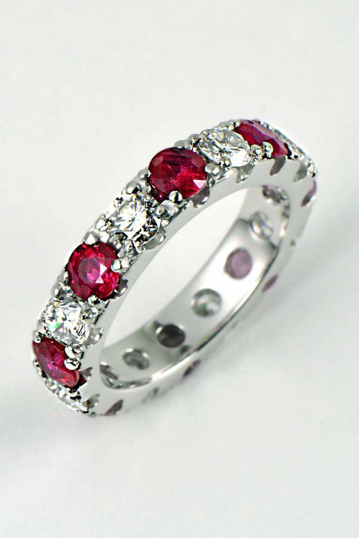 ruby and diamond eternity ring