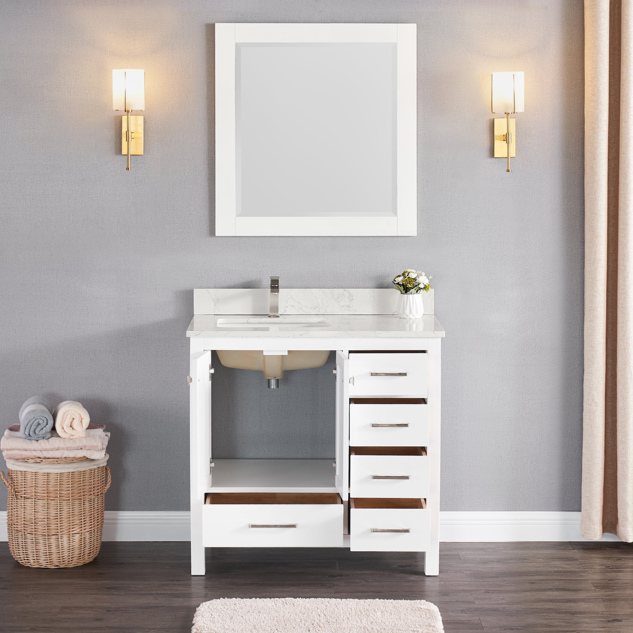 left side sink bathroom vanity