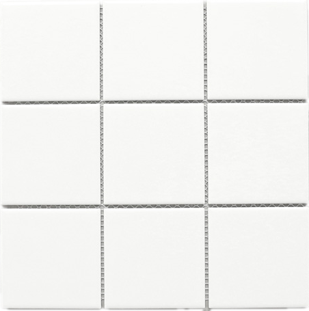 TPMG-09 4x4 White Porcelain - Square White Porcelain Mosaic Tile - Tile ...