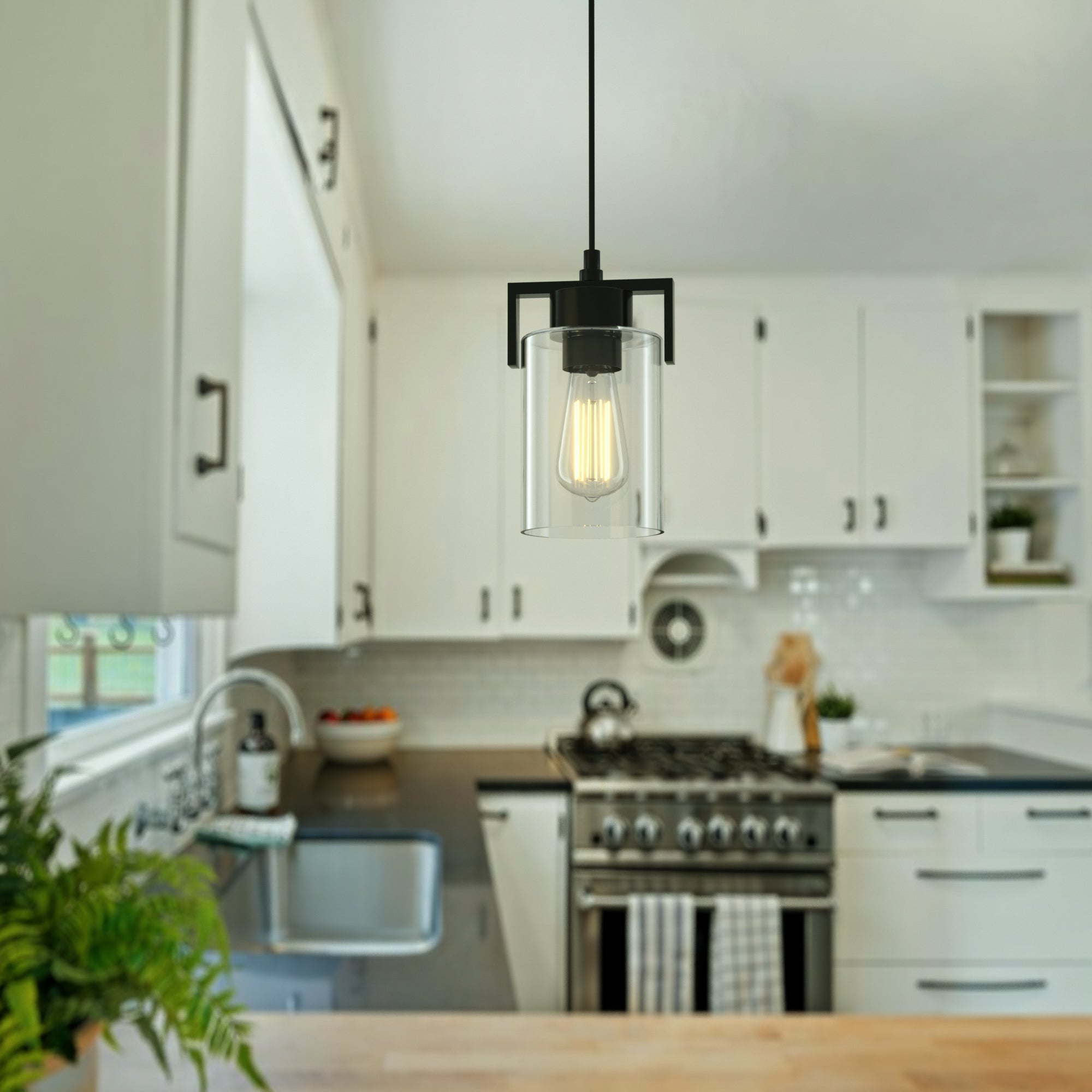 single pendant light kitchen