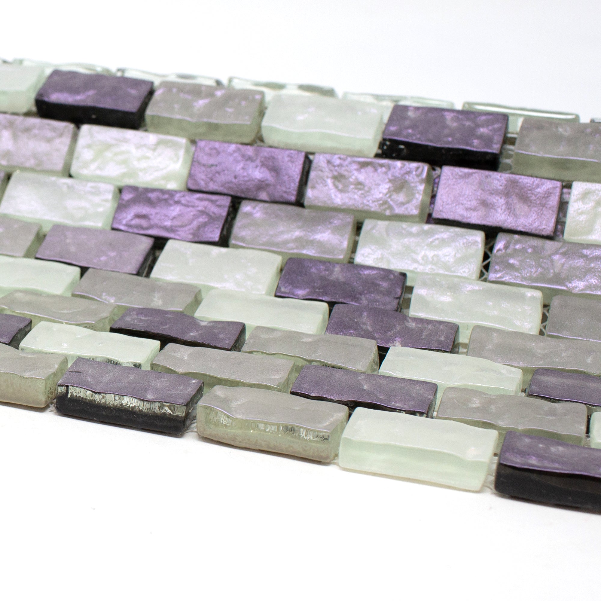 Tprng 01 Small Brick Pearl Look Purple Glass Mosaic Tile Backsplash Tile Generation