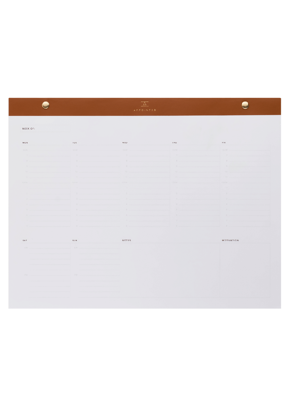 The Daily Desktop Planner - Cognac