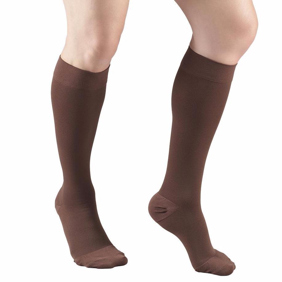 8865 Below Knee Closed Toe Brown Stockings