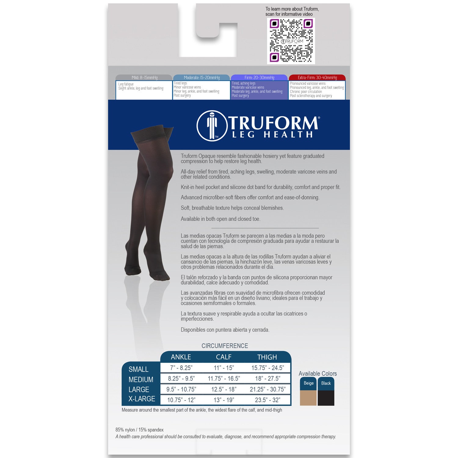 Ladies' Opaque Thigh High Closed Toe – TruformStore