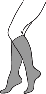 Leg Illustration with Grey Stockings