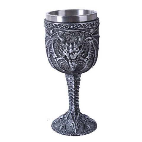 Dragon Wine Goblet Stainless Steel Cup Dark Celtic Wine