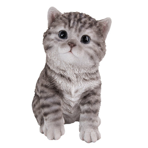 Realistic Grey Tabby Cat Kitten Collectible Figurine 10 in – BOTEGA  EXCLUSIVE