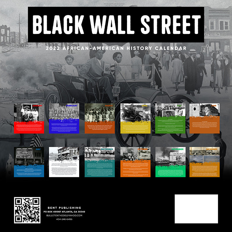 2022 Black Wall Street Calendar bentpublishing