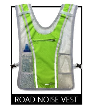 road noise safety vest with speakers running gear